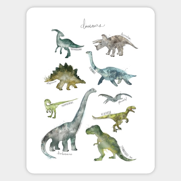 Dinosaurs Magnet by Amy Hamilton